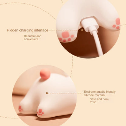 Cute Rabbit Silicone Night Light Touch-Sensitive Big-Faced Bunny Night Light Lamps for Room Decor Lamp Children'S Gift Led Home